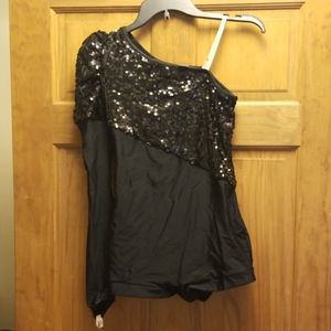 Asymmetrical costume leotard/unitard